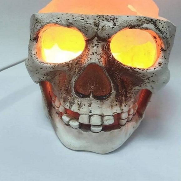 3D USB Skull Himalayan Salt Lamp, LED Adjustable Skull Lamp with dimmer switch - Picture 4 of 7
